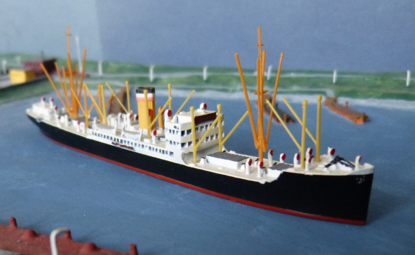 Mercator Ship Model M 573german Hapag Freightship Leuna Scale 1 : 1250