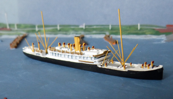 Rainer Grouls RG Modell 36 Dampfer Passagierschiff Kurmark Reederei Hapag 1:1250