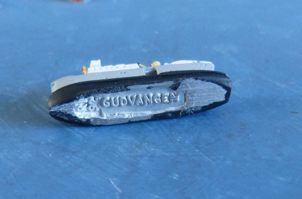 Risawoleska Ship Model 92 - norwegian Passenger Ship / Ferry Gudvangen - 1 : 1250 !