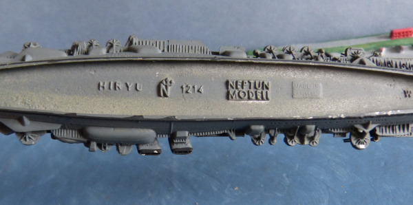 Neptun 1214 Ship Model Japanese Navy 2. World War Aircraft Carrier Hiryu Scale 1:1250