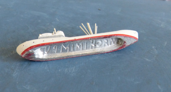 Fuchs Ship Model FU 01 german Freightship Mimi Horn Scale 1:1250