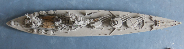 Neptun Ship Model N 1102 Royal Navy 2. World War Battleship Rodney Scale 1:1250