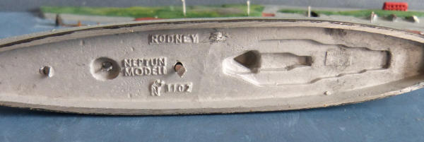 Neptun Ship Model N 1102 Royal Navy 2. World War Battleship Rodney Scale 1:1250