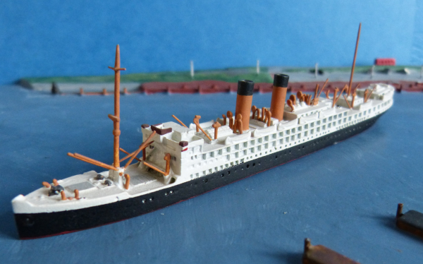Rhenania Ship Model RHE 15 old Steamer Passengership Jan Pieterzoon Coen 1:1250