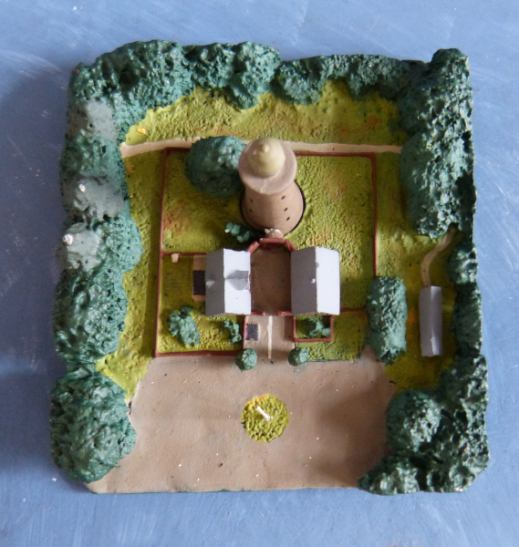 Pharos Modell 1a dänischer Leuchtturm Lodbjerg mit Gelände Maßstab 1:1250