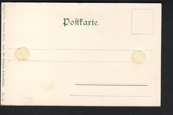 Stengel & Co. Postkarte des kleinen Kreuzers Falke - deutsche kaiserliche Marine