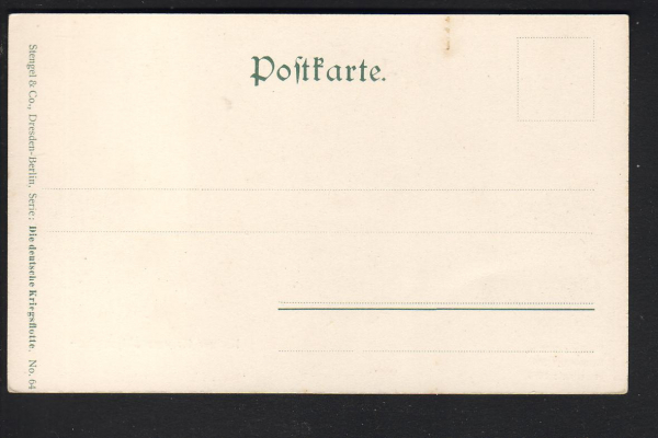 Stengel & Co. Postkarte des kleinen Kreuzers Nymphe - deutsche kaiserliche Marine 1899