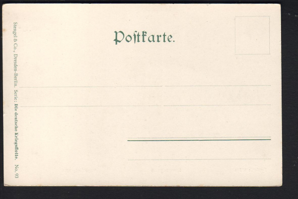 Stengel & Co. Postkarte des Stationsschiff Loreley - kaiserliche deutsche Marine !