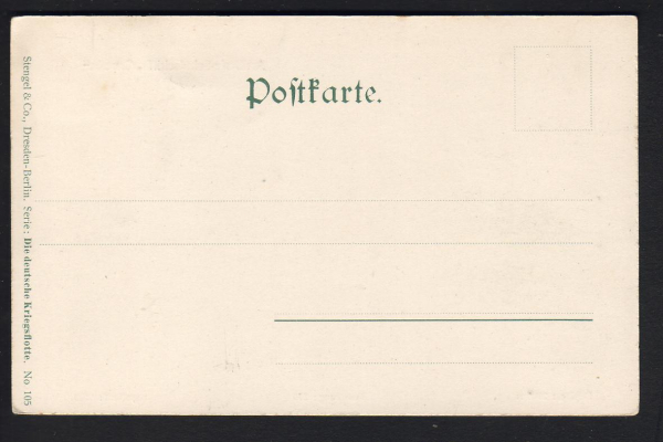 Stengel & Co. Postkarte Artillerie Schulschiff Carola - kaiserliche Marine !