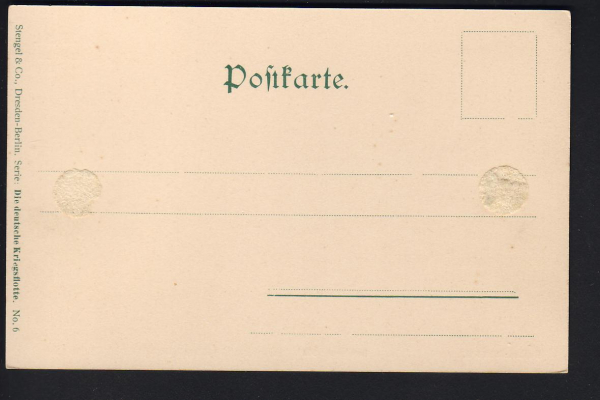 Stengel & Co. Postkarte des Linienschiffes Weissenburg der kaiserlichen Marine !
