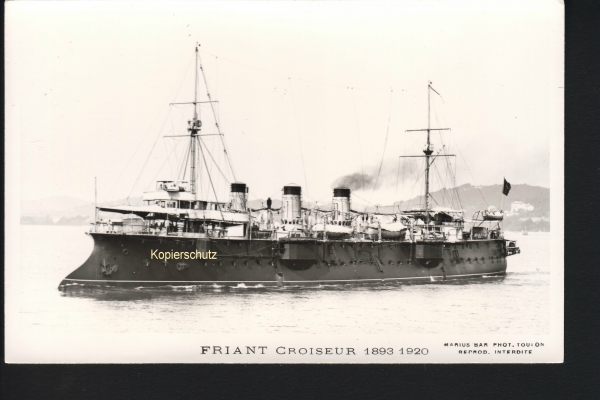 Postcard French Cruiser Friant 1893 !