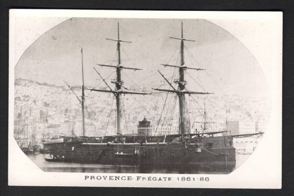 Postcard French Frigate Provence of 1861 !