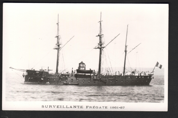 Postcard French Frigate Surveillante from 1861 !