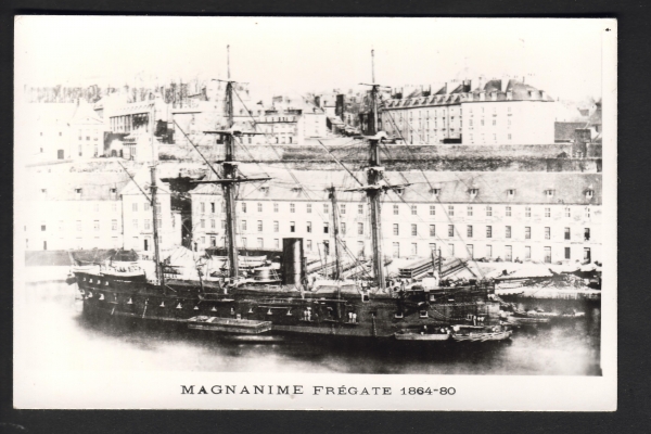 Postcard French Frigate Magnanime from 1864 !