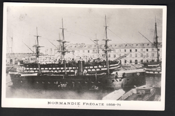 Postcard French Frigate Normandie from 1858 !