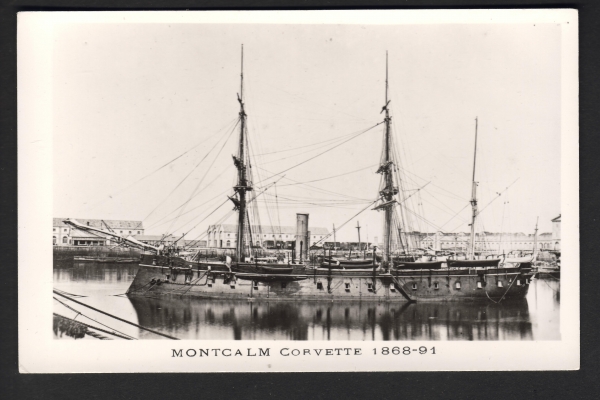 Postcard French Corvette Montcalm of 1868 !