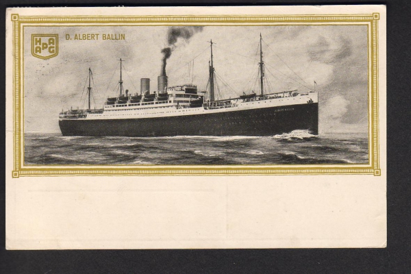 Company Postcard of the Liner Albert Ballin / Hamburg-Amerika Line ! Seapost