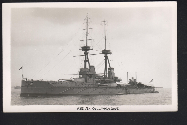 Fotokarte vom Linienschiff Collingwood !