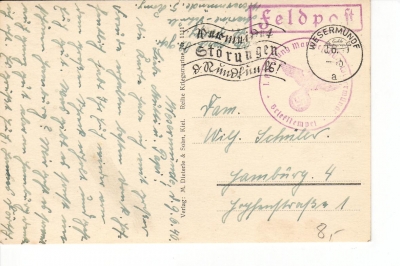 Dieterle Postkarte U 7 / Feldpost !