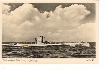 Dieterle Postkarte U 26 / deutsche Kriegsmarine !
