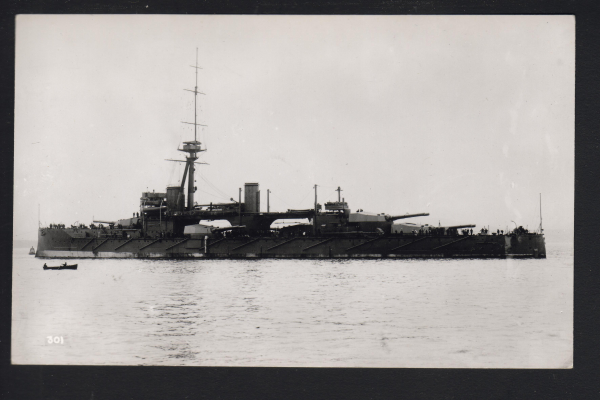 Postkarte vom Schlachtschiff Hercules !