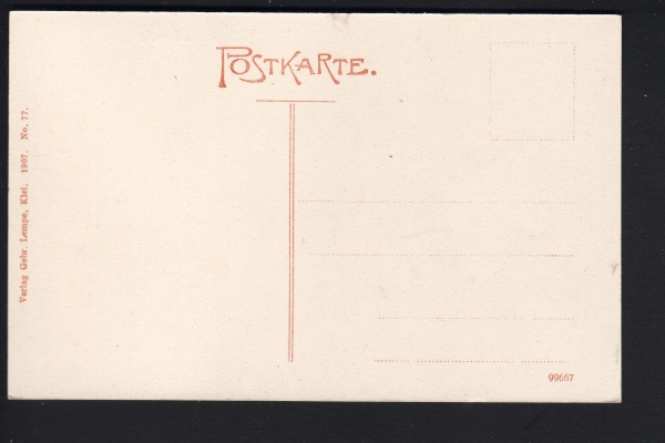 Gebr. Lempe Postkarte des Kreuzers Danzig - Kaiserliche Marine !