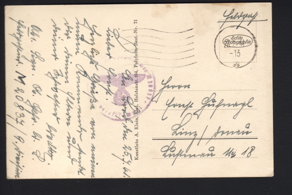 Postcard Submarine U 33/ 2. WW ! Fieldpost 1941