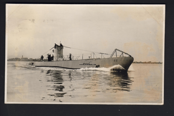 Postkarte des U Bootes U 11 /  2. Weltkrieg
