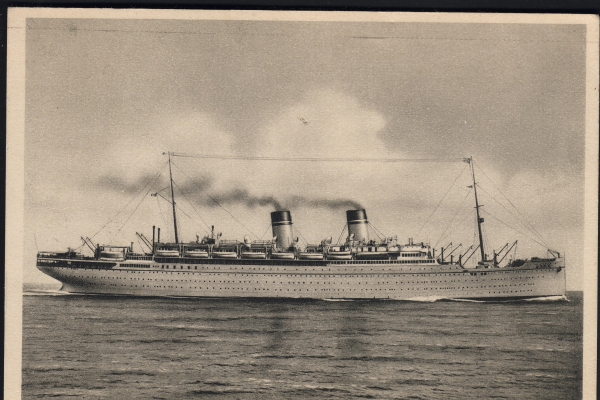 Postkarte des Dampfers Roma !