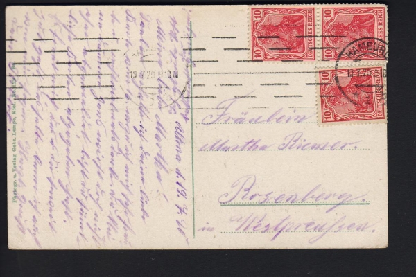 Gebr. Lempe Postkarte des U Bootes U 10 - 1. WK