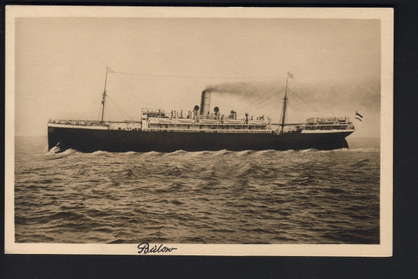 Postkarte des Dampfers Bülow des Norddeutschen Lloyd  !