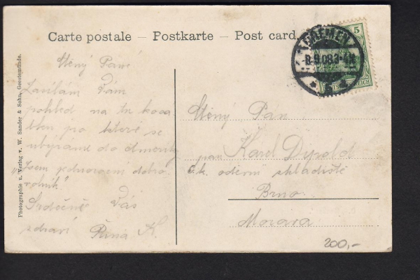 Postkarte des Dampfers Neckar des Norddeutschen Lloyd  !