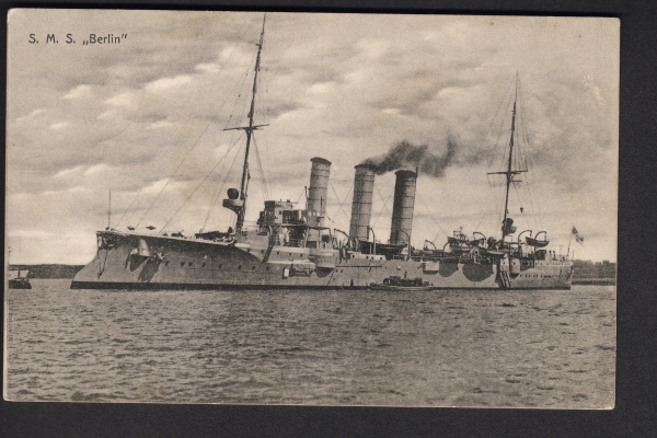 Postcard Cruiser Berlin 1. WW - Imperial Navy !