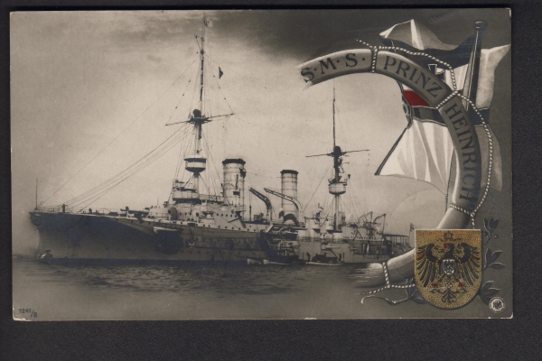 Postcard Cruiser Prinz Heinrich 1. WW ! Imperial Navy !