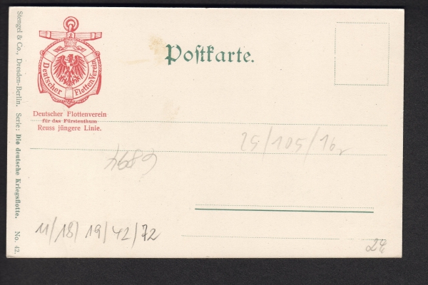 Stengel Postkarte leichter Kreuzer Hela , Kaiserliche Marine !