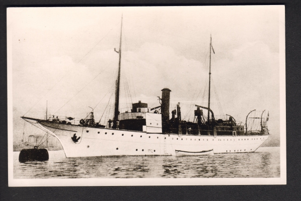 Fotokarte des Vermessungschiffes Planet ! Kaiserliche Marine