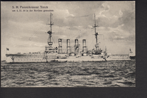 Postcard german Ironclad Yorck 1. WW - German imperial Navy !