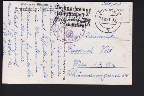Postkarte eines Junkers Ju 87 Stuka - Luftwaffe ! Feldpost