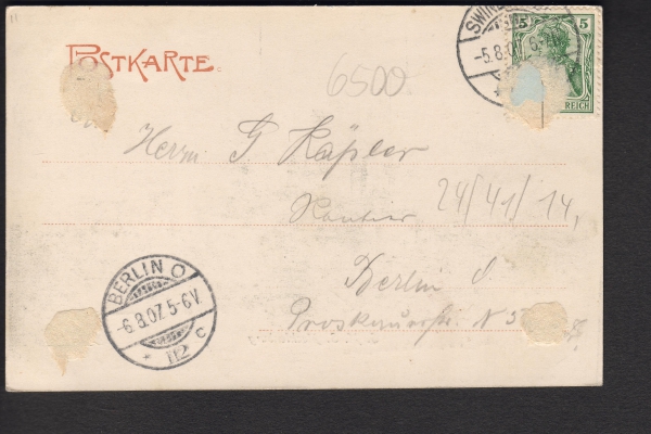 Postcard Lineship Mecklenburg ! Brothers Lempe -Imperial Navy
