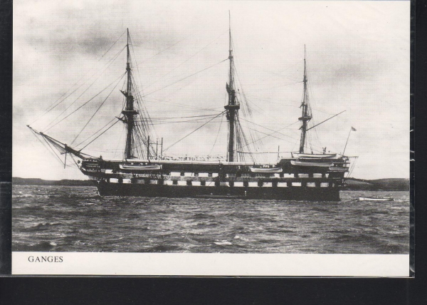Fotokarte vom Linienschiff Ganges !