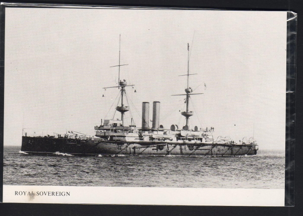 Fotokarte vom Linienschiff Royal Sovereign !