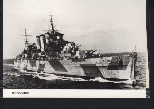 Fotokarte vom Kreuzer Devonshire !