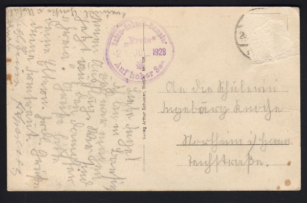 Postkarte des Ausflugsdampfers / Raddampfer Freia !