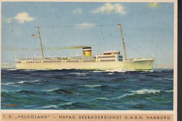 Postcard of the Steamer Helgoland / HAPAG !