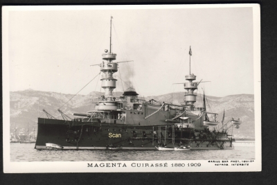 Postkarte Panzerschiff Magenta 1880 !